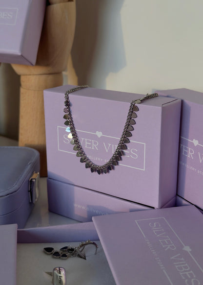 SILVER LOVE CHOKER