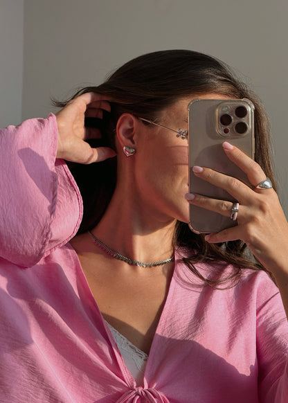 SILVER LOVE CHOKER